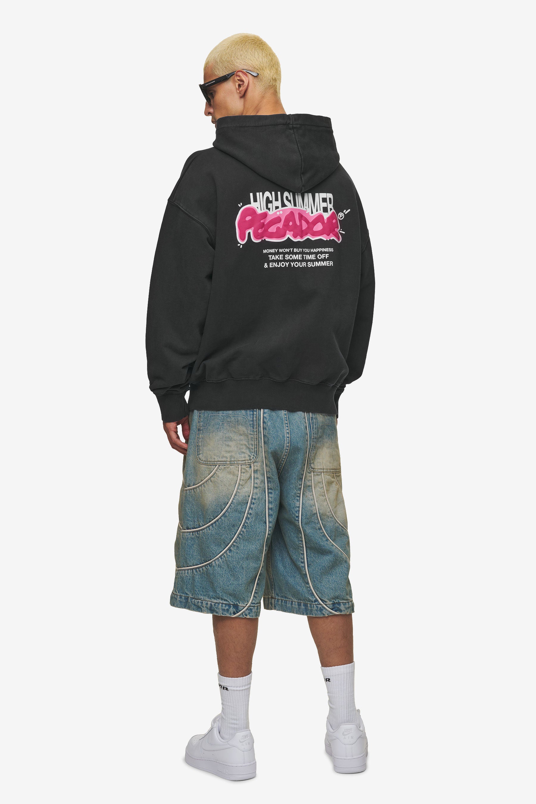 Pegador Barret Terry Oversized Sweat Jacket Vintage Black Detailshot aus der High summer Kollektion für Herren