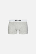Pegador Camino Boxershorts Single Logo 3 Pack Grey Melange White Seitenansicht aus der PEGADOR® Kollektion für Herren und Damen