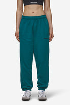 Pegador Villa High Waisted Sweat Pants Washed Urban Turquoise Black Gum Seitenansicht aus der Most Alive Kollektion für DaHerren