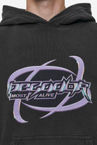 Pegador Mill Boxy Hoodie Vintage Black Detailshot aus der Most Alive Kollektion für Herren