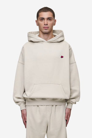 Pegador Leono Boxy Hoodie Washed Light Beige Virtual Pink Gum Hauptansicht aus der Most Alive Kollektion für Herren