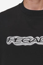 Pegador Baxter Boxy Tee Washed Black Detailshot aus der Most Alive Kollektion für Herren