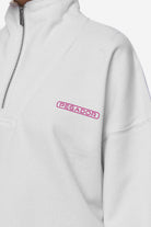 Pegador Thea Oversized Halfzip Sweater White Detailshot aus der Most Alive Kollektion für DaHerren