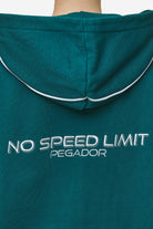 Pegador Naomi Oversized Hoodie Washed Urban Turquoise Detailshot aus der Most Alive Kollektion für DaHerren